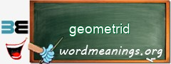 WordMeaning blackboard for geometrid